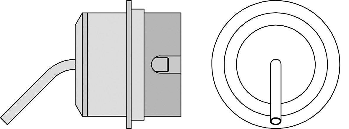 NR02 Heißluft Runddüse, D: 1,7 mm, 45°