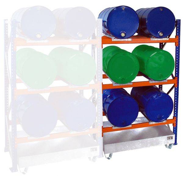 Fassregal mit Auffangwanne 3003, feuerverzinkt