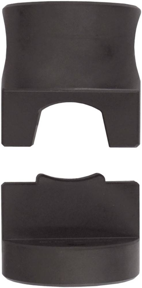 Eine schwarze, hufeisenartige magnetische Halterung mit abgerundeten Kanten, die für die Befestigung von Gegenständen in einem Montagessystem entwickelt wurde.