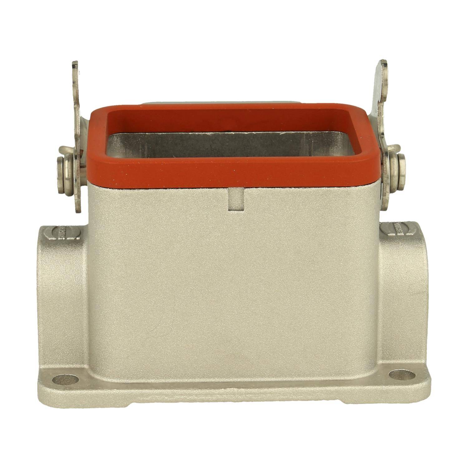 19628061291 HARTING Han 6B High Temp Sockelgehäuse niedrig, 1xM20 seitlicher Kabelabgang, mit 1 Längsbügel - 1Stück