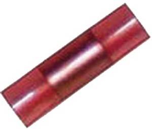 Ein Nahaufnahmebild eines glänzenden roten zylindrischen Objekts, das einer Kapsel oder einem Stück einer glänzenden roten Röhre ähnelt.