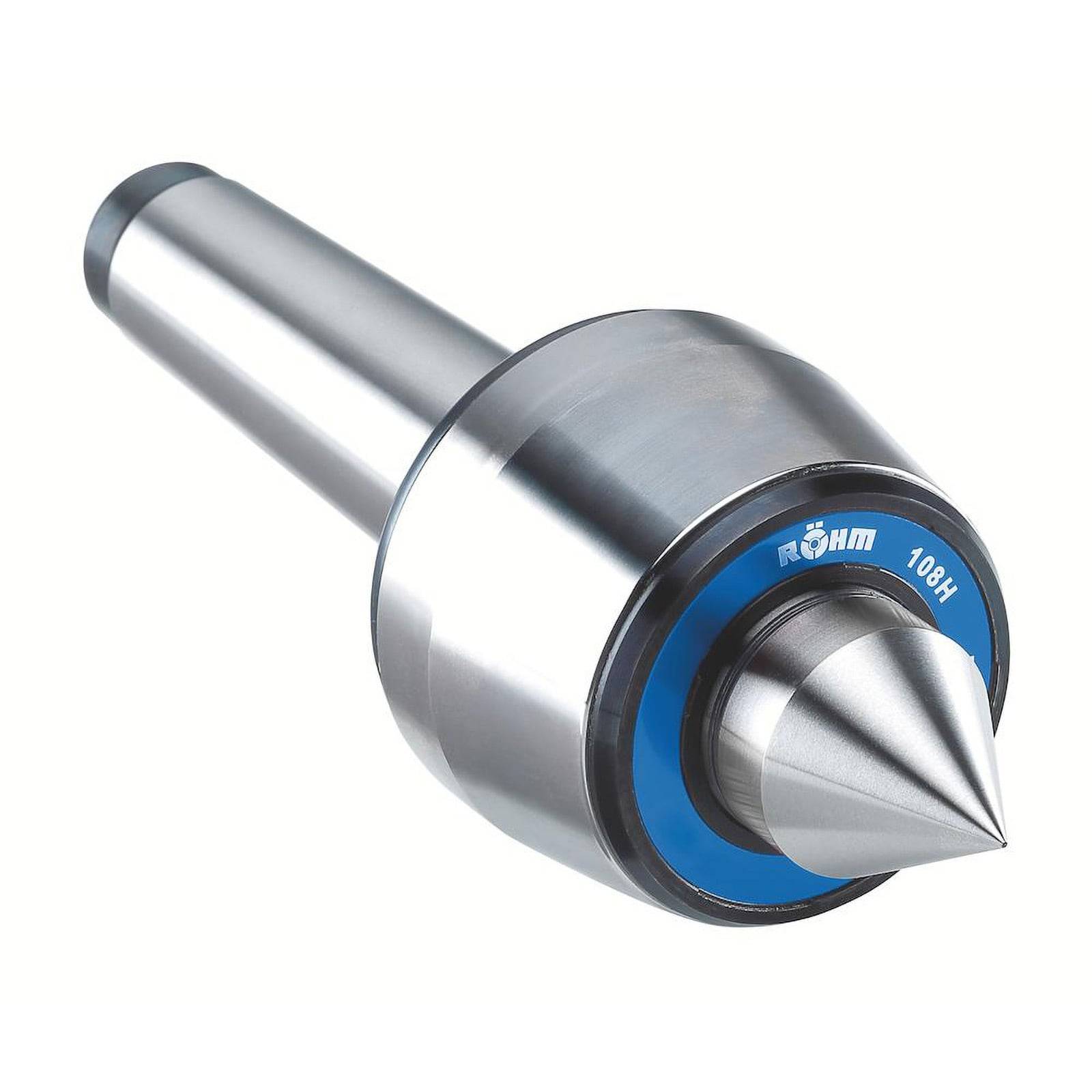 Ein Metalwerkzeug mit konischer Spitze und zylindrischer Basis, mit der Bezeichnung „RÖHM