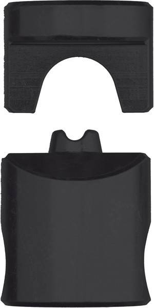 Nahaufnahme eines schwarzen Metallvisiers, bei dem die Hinter- und Vordervisierkomponenten ausgerichtet sind.