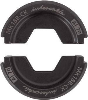 MK18B-CK AI70' eingeprägt auf einem U-förmigen Metallteil, mit glatter Oberfläche und abgerundeten Kanten, vor einem einfarbigen Hintergrund.