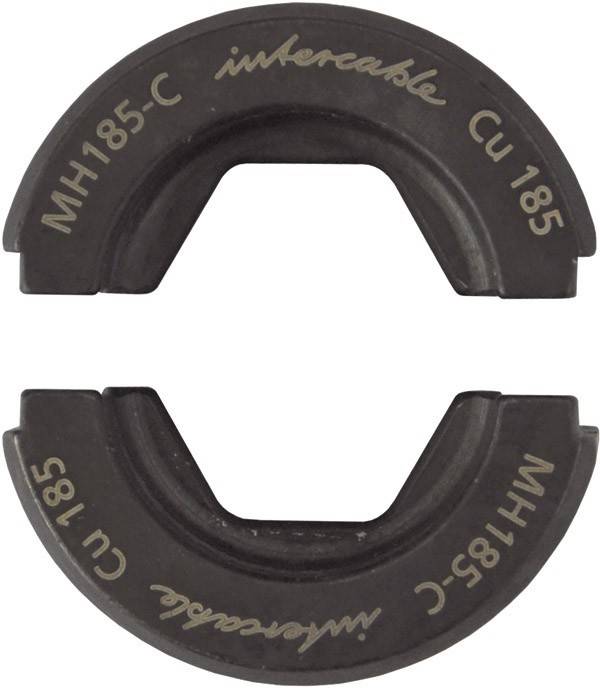 Intercable MH185-C Cu 185' Crimpwerkzeugeinsatz, verwendet zum sicheren Crimpen von Kabeln durch Anwendung gleichmäßigen Drucks.