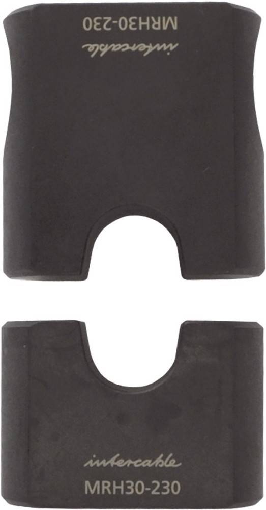 Ein schwarzes, U-förmiges Objekt mit zwei vertikal ausgerichteten separaten Teilen, möglicherweise eine Komponente oder ein Werkzeug, vor einem weißen Hintergrund.