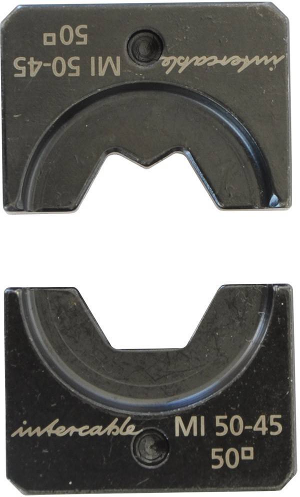 Zwei Metallblöcke, von denen jeder einen gekrümmten Ausschnitt und der obere Block eine V-förmige Kerbe aufweist, konzipiert zum Befestigen von zylindrischen Objekten.