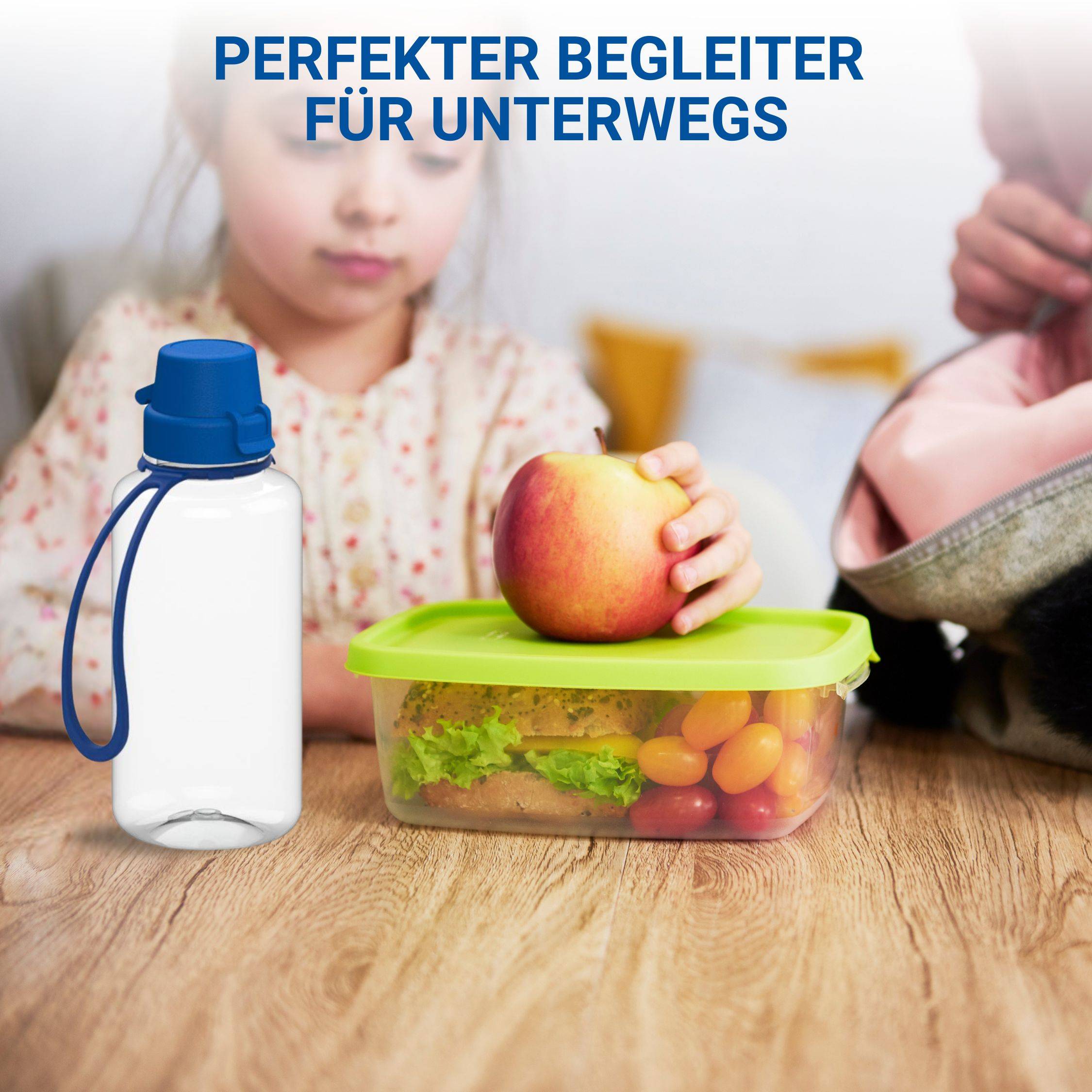 0,7 L Wasserflasche "School" Tritanflasche mit Trägerband