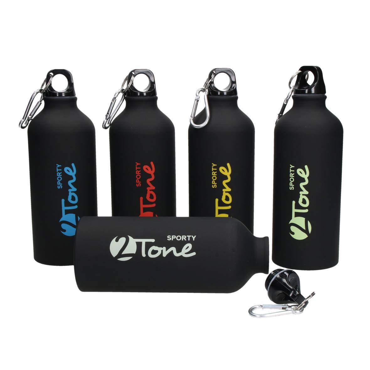 600 ml Wasserflasche To Go "Sporty-2Tone" aus Aluminium