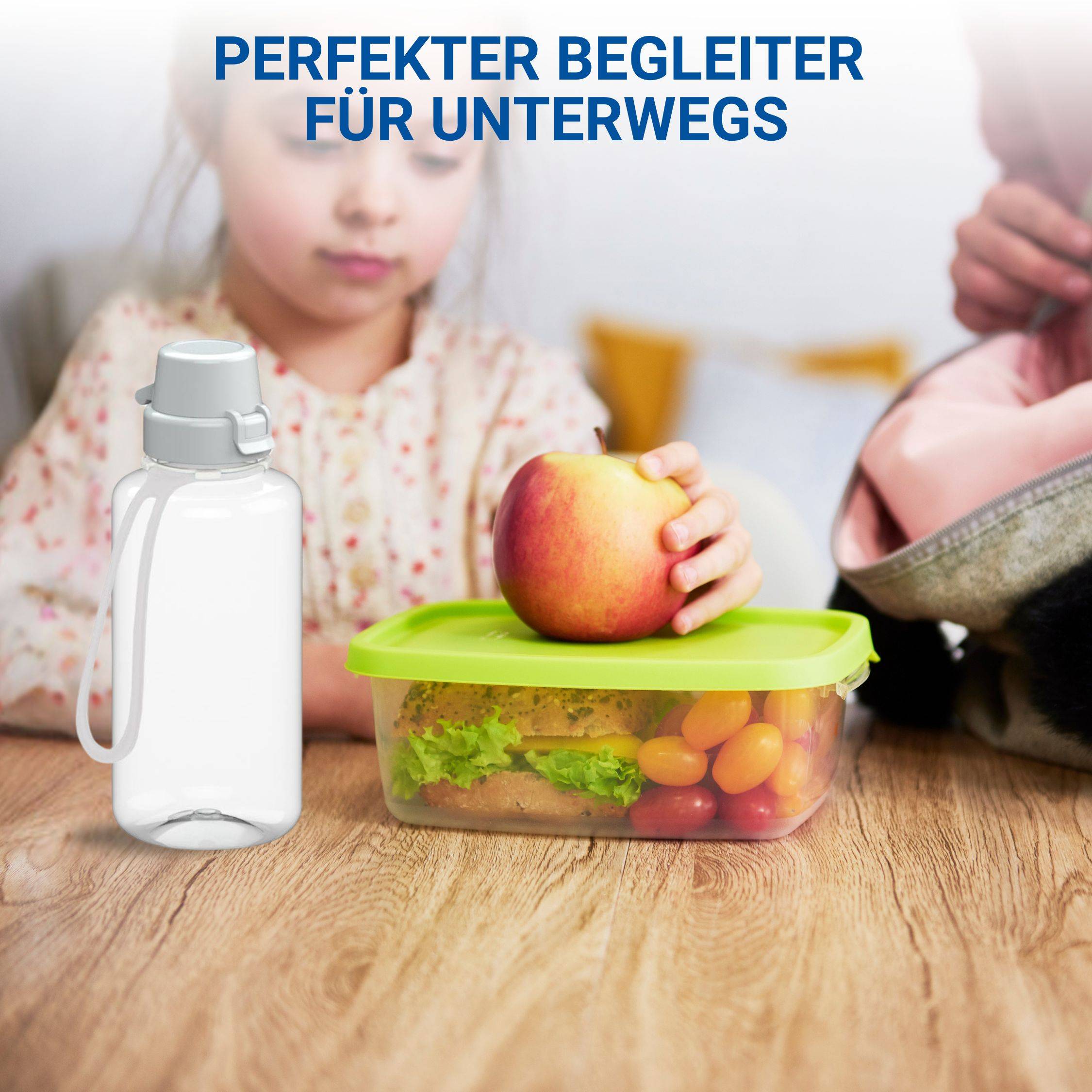 0,7 L Wasserflasche "School" Tritanflasche mit Trägerband