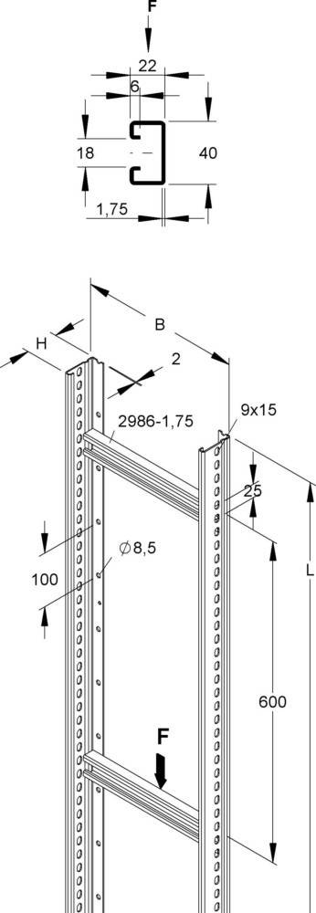 3 Mtr. Niedax Steigetrasse STM 60.406/3