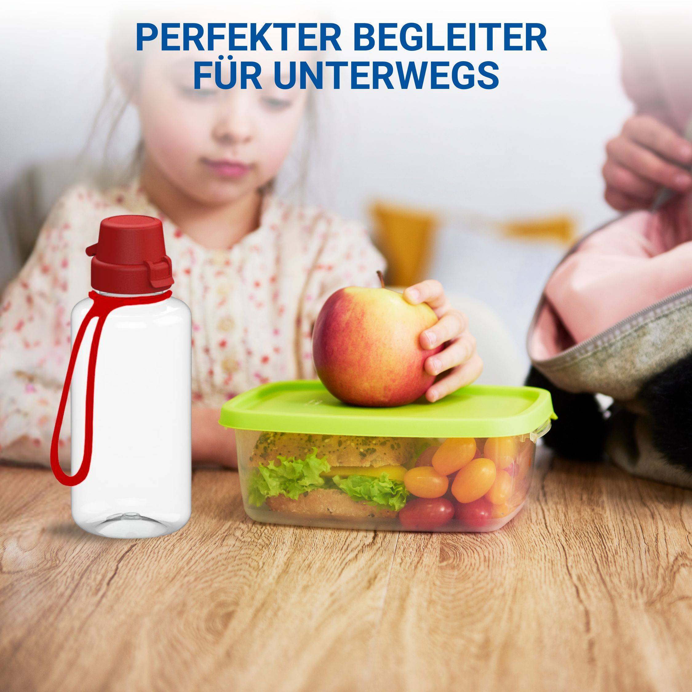 0,7 L Wasserflasche "School" Tritanflasche mit Trägerband