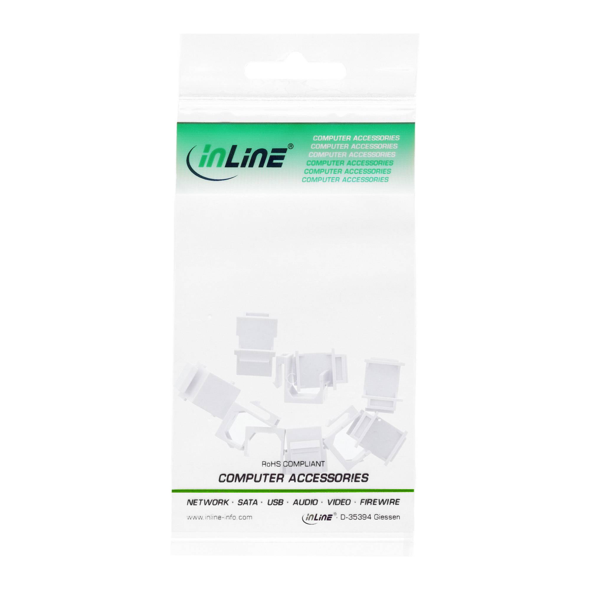 INLINE - Keystone SNAP-In Blindabdeckung für Modul Steckplatz - weiß 10er Pack