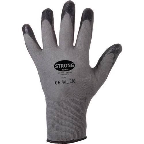 Feinstrickhandsch.Datong, Nitril,Gr.8,grau