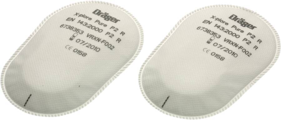Partikelfilter X-plore® Bajonett 6738353 Bezeichnung Pure P2 R Schutz gegen Partikel passend zu Zweifiltermasken X-pl