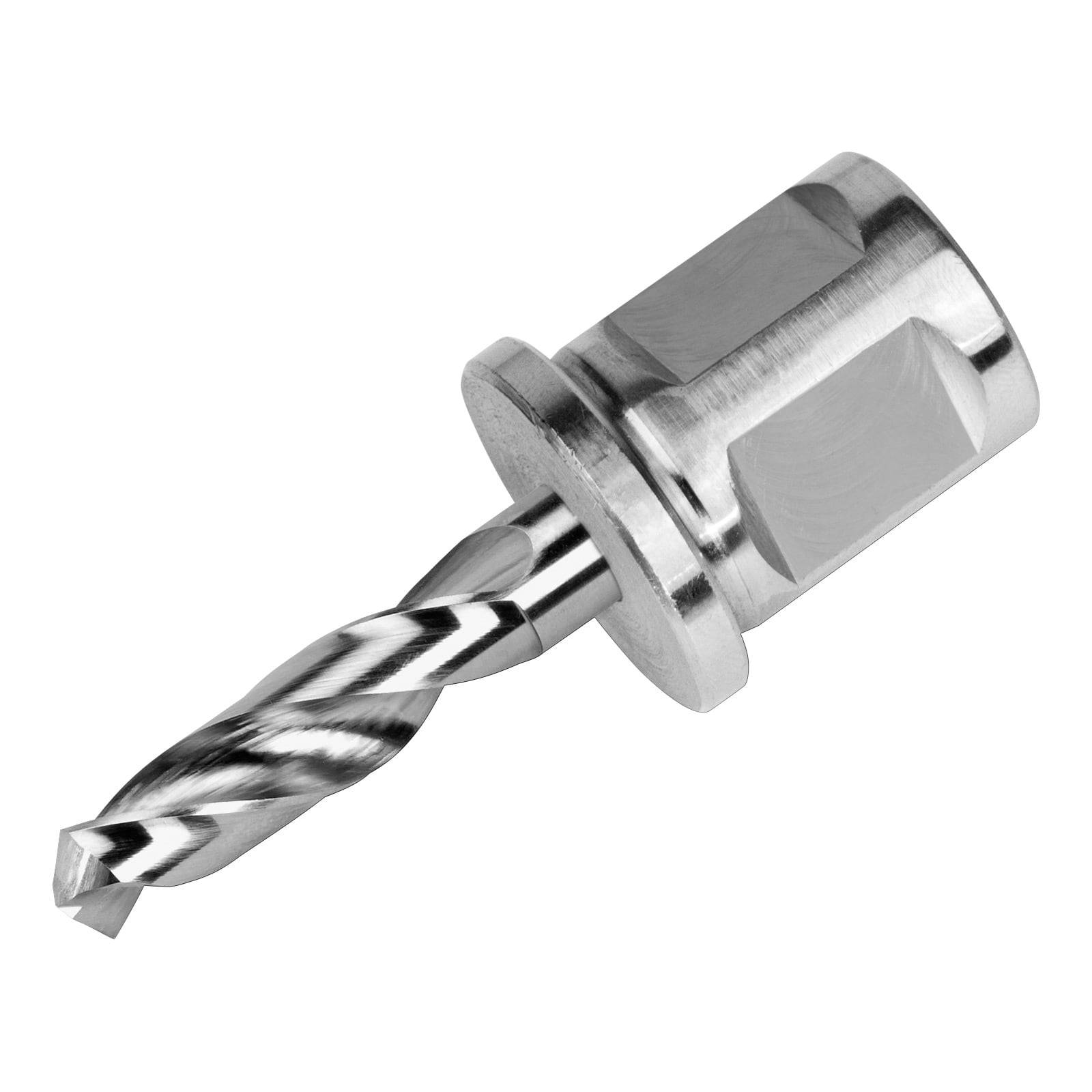 Ein Metallbohrer mit spiralförmigem Design und sechseckiger Basis, verwendet für präzise Bohrarbeiten in der Metallbearbeitung.