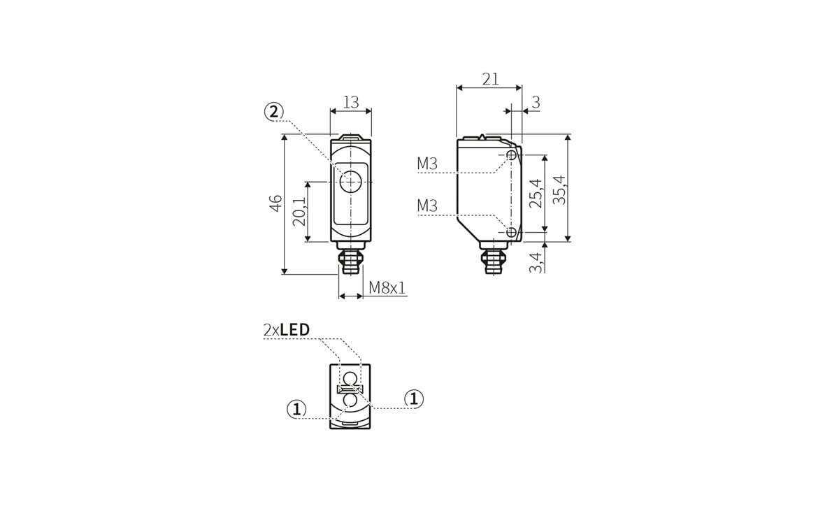 Laser-Einweglichtschranke Empfänger - AL008 - autosen