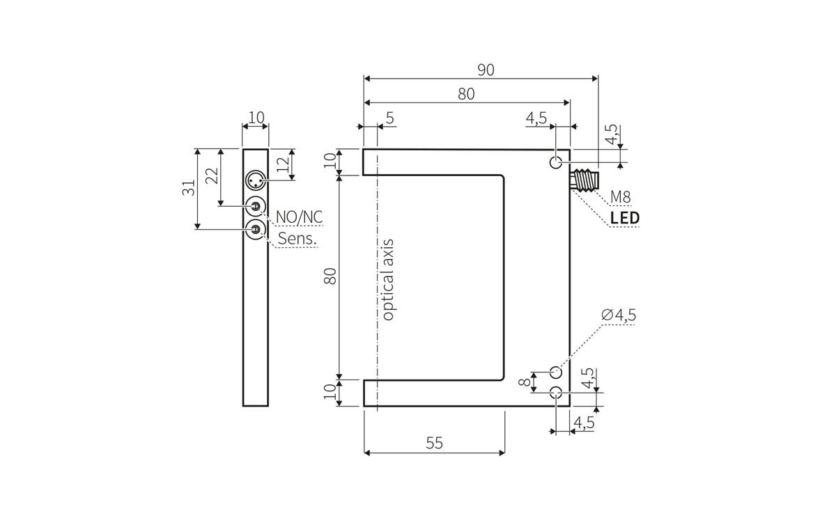 Gabellichtschranke 80 mm - AO903 - autosen