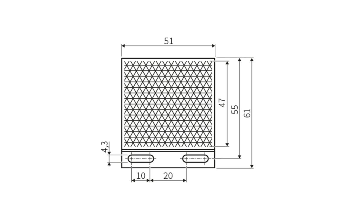 Tripelspiegel für AL006, AL012 47x47 mm - AA966 - autosen