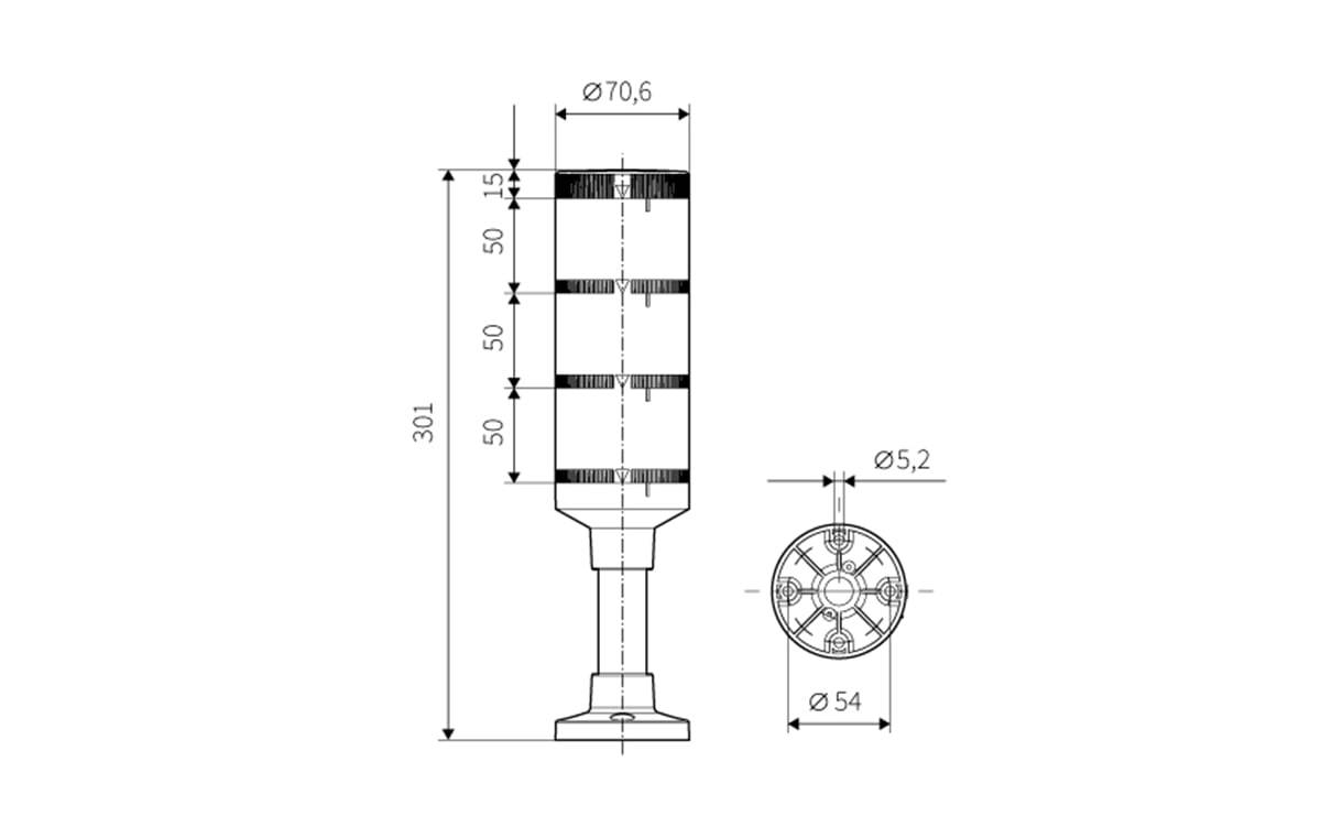 LED Signalsäule 24VDC Komplettgerät - AB900 - autosen
