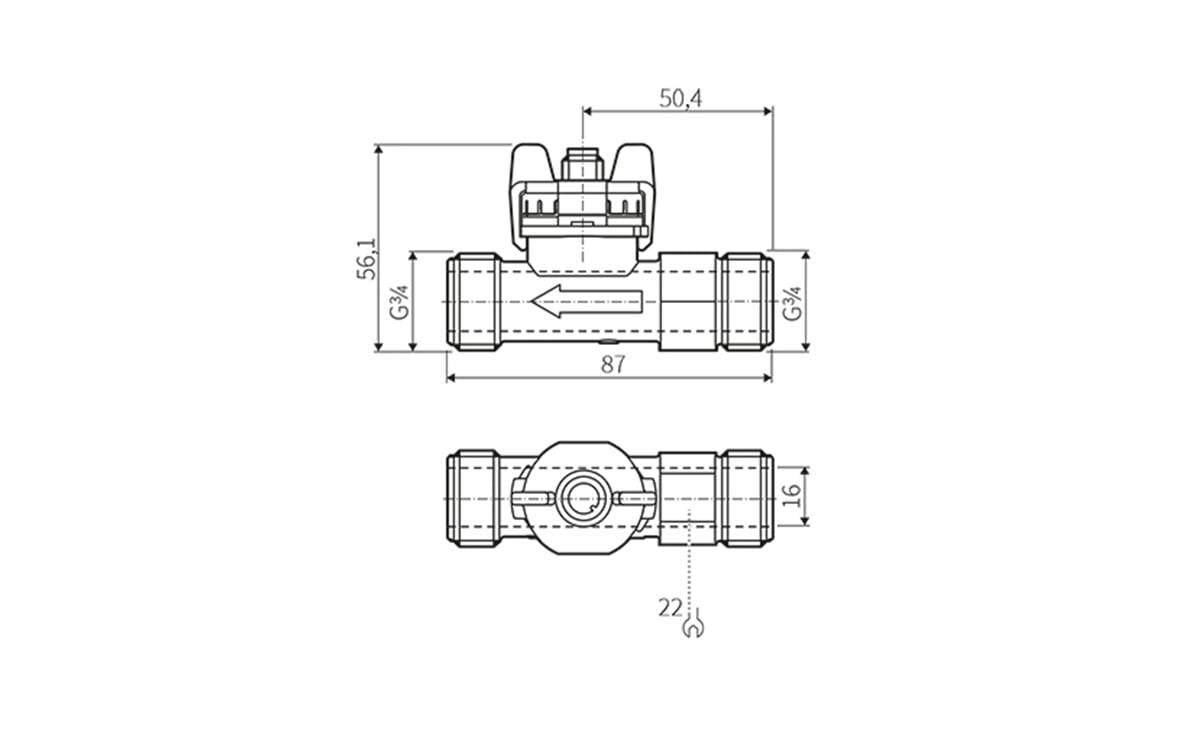 Vortex-Durchflussmesser G3/4A - AS008 - autosen