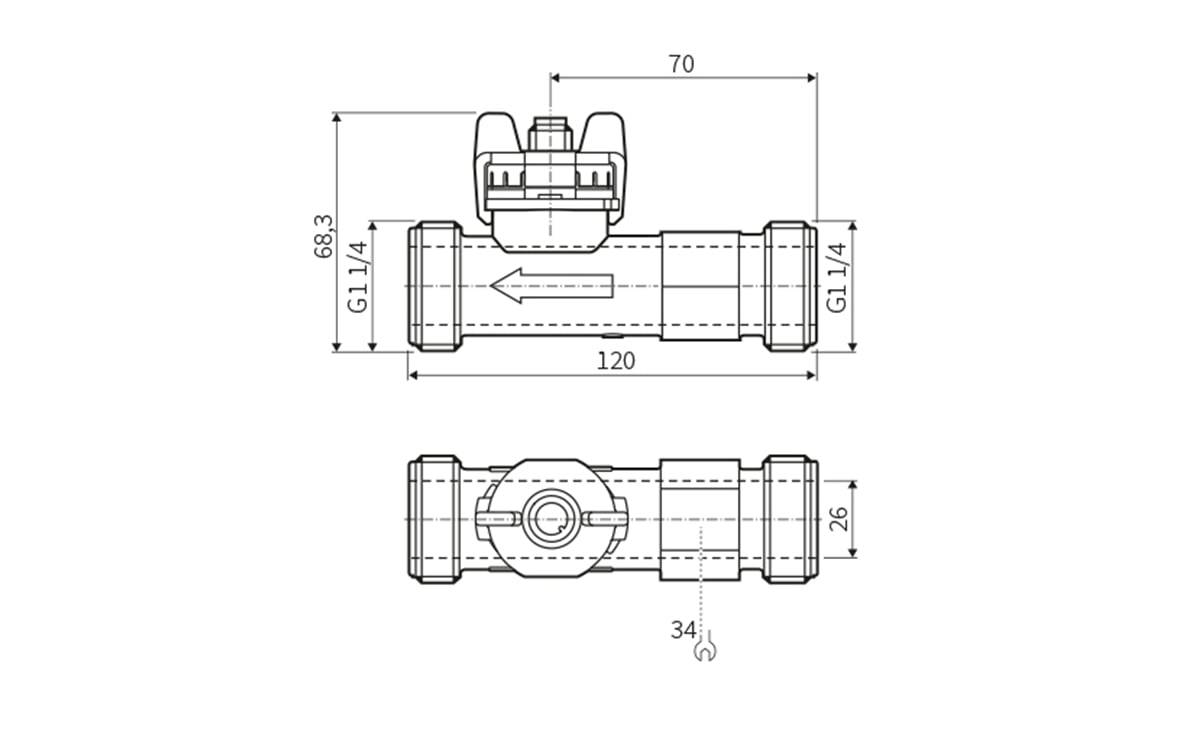 Vortex-Durchflussmesser G1 1/4A - Außengewinde,Flachdichtend,DN25,G 1 1/4 - AS010 - autosen