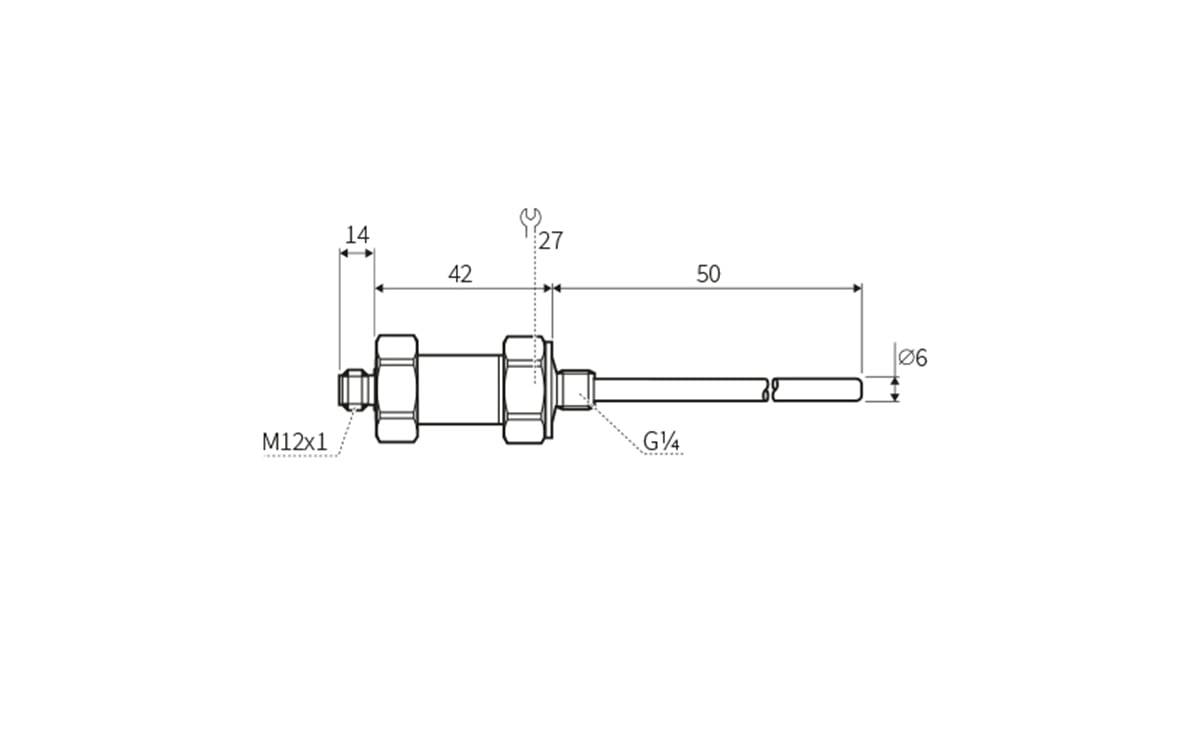 Temperaturtransmitter PT1000 G1/4A -20…120°C - Außengewinde,G 1/4 - AT012 - autosen