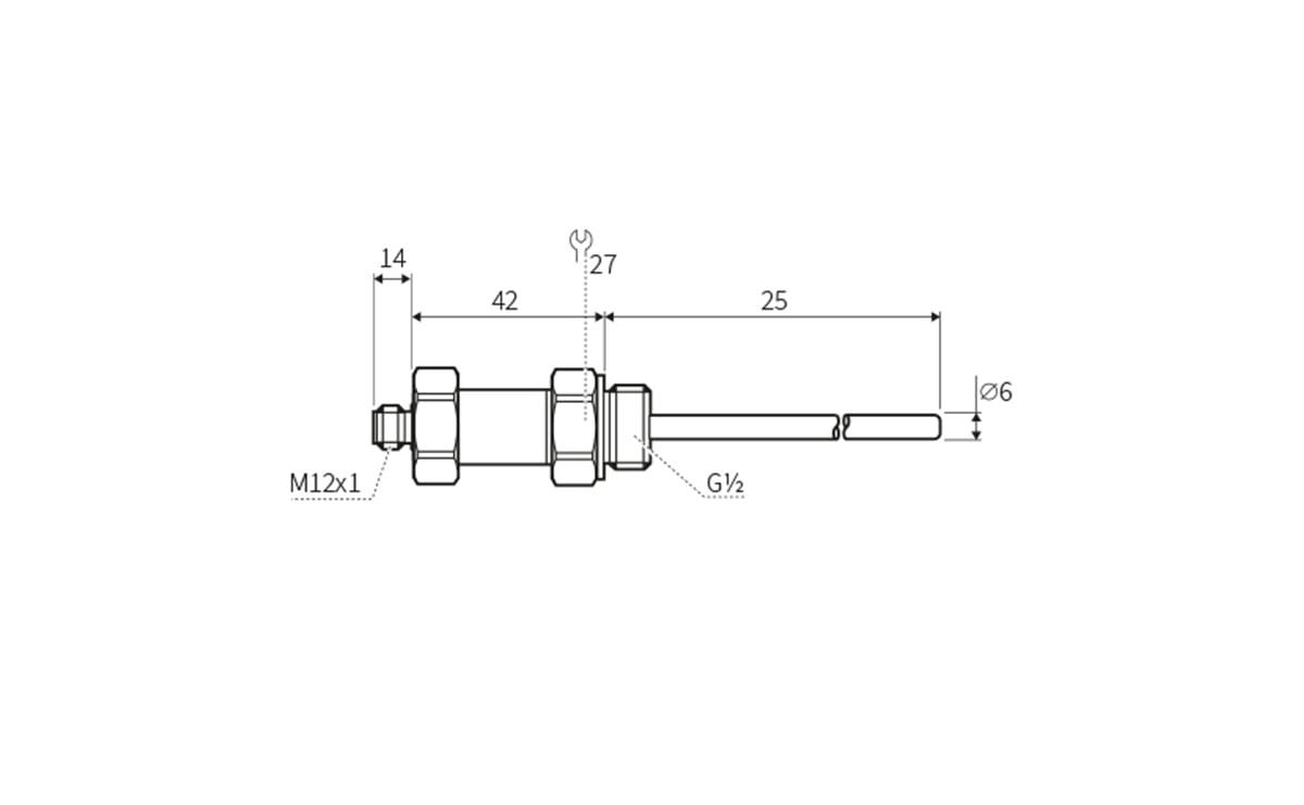 Temperaturtransmitter PT1000 G1/2A -20…120°C - AT013 - autosen