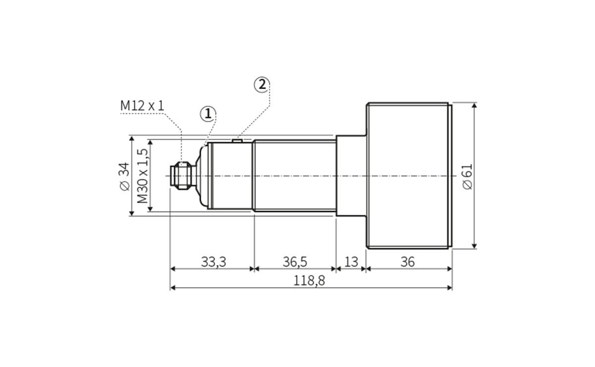 Ultraschallsensor M30 600-8000mm - M30x1,5 - AU010 - autosen