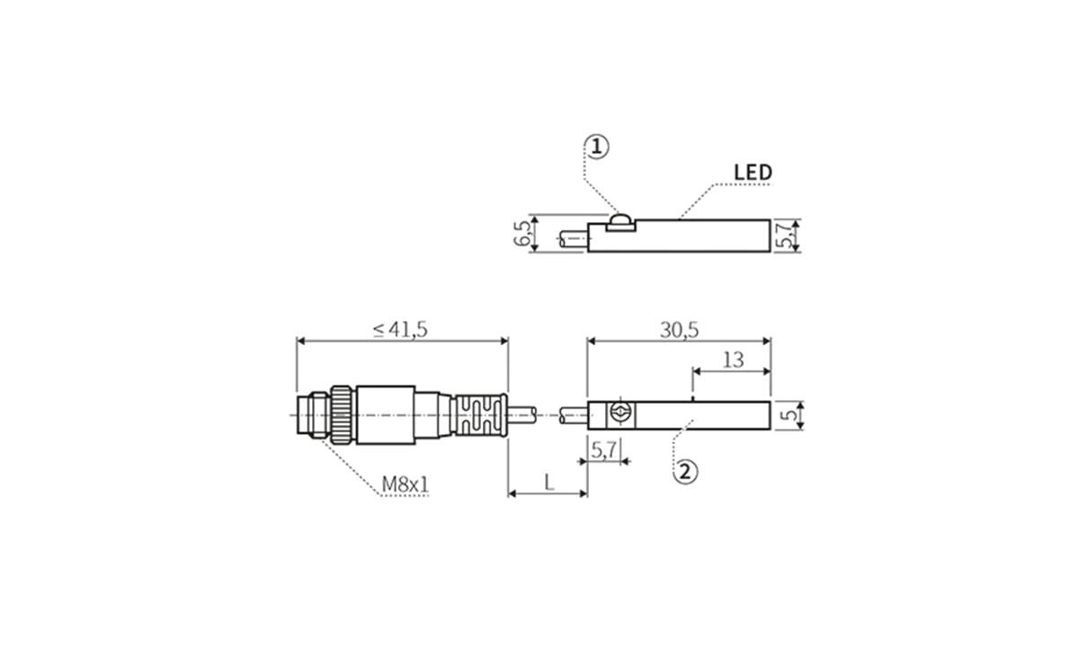 T-Nut Zylinderschalter mit Reed-Kontakt - AZ004 - autosen