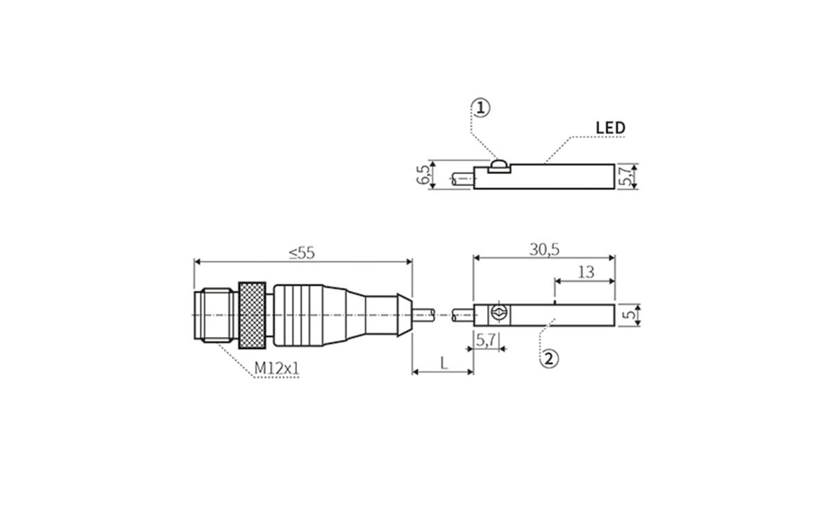T-Nut Zylinderschalter mit Reed-Kontakt - AZ005 - autosen