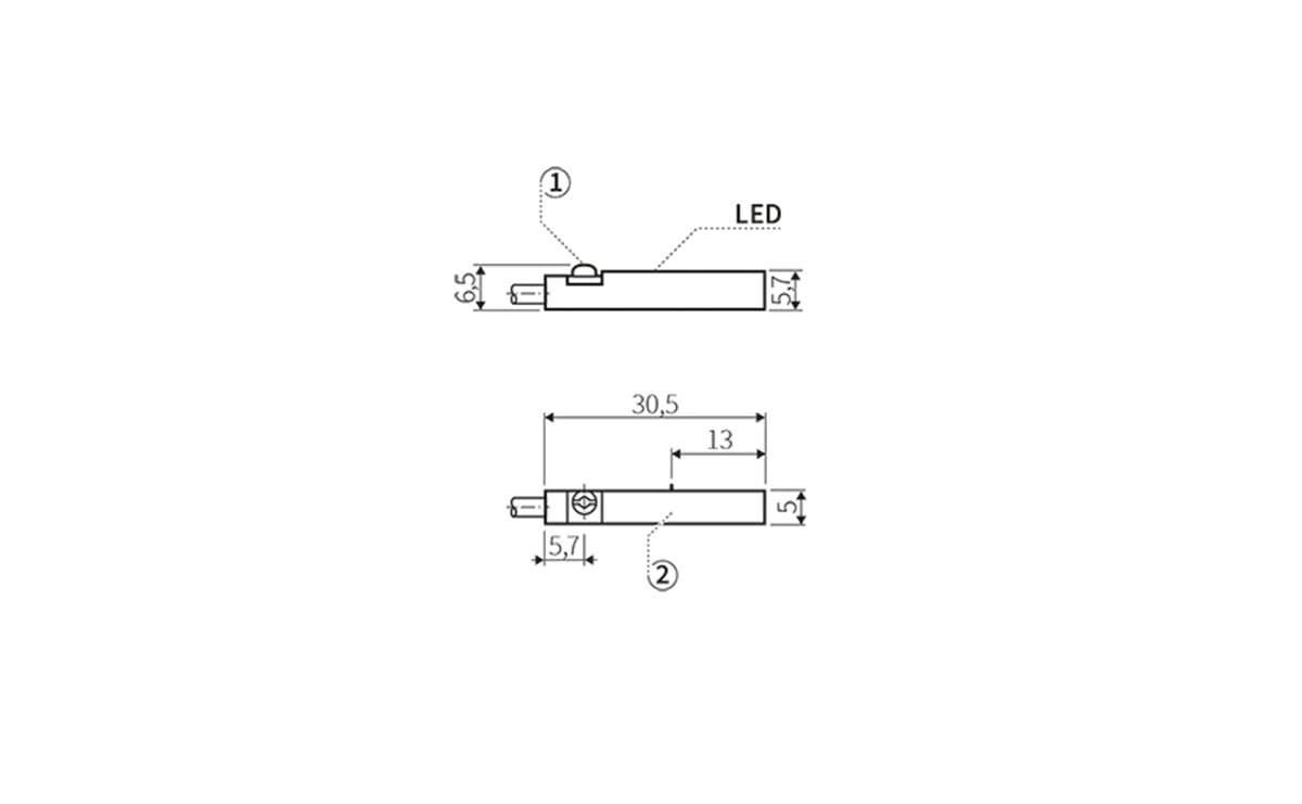 T-Nut Zylinderschalter mit Reed-Kontakt - AZ006 - autosen