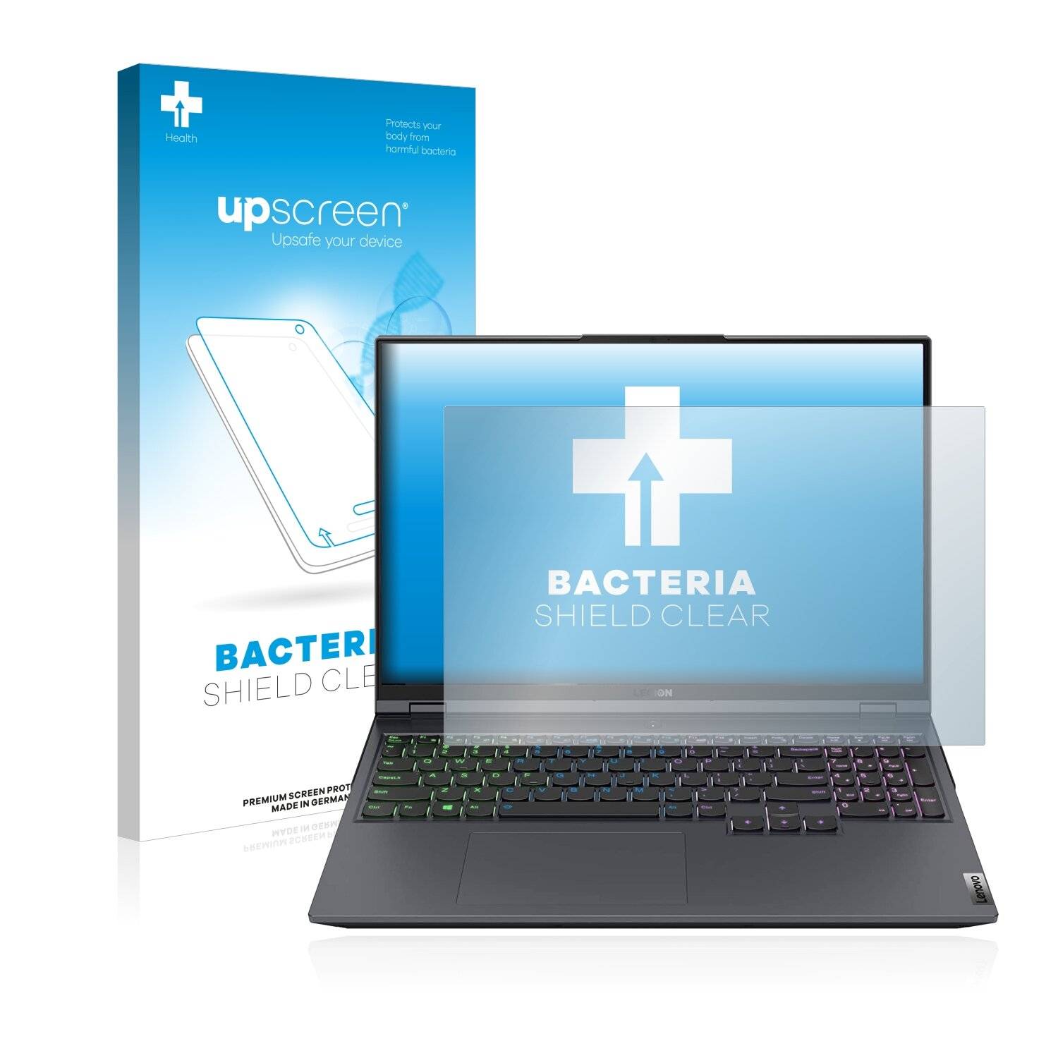 upscreen Bacteria Shield Clear Premium Antibakterielle Displayschutzfolie für Lenovo Legion