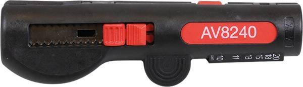 Eine Nahaufnahme eines schwarzen und roten Sicherheitsschalters. Der Kippschalter befindet sich in der 'Aus'-Position, mit sichtbaren strukturierten Griffflächen auf den roten Komponenten.