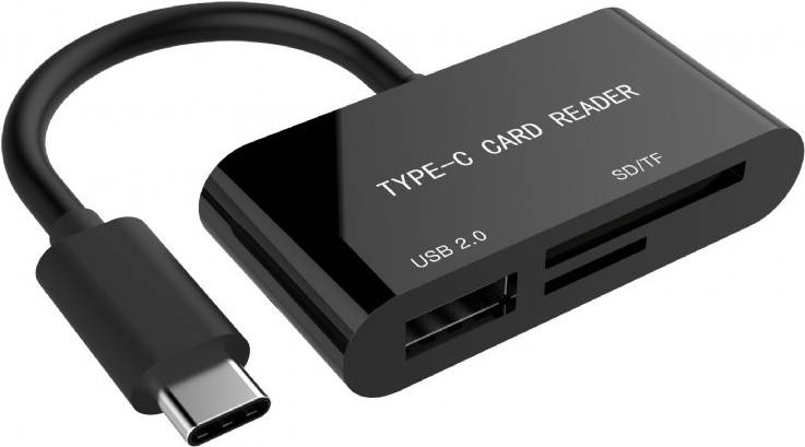 Gembird UHB-CR3-02 Kartenleser USB 3.2 Gen 1 (3.1 Gen 1) Type-C Schwarz (UHB-CR3-02)
