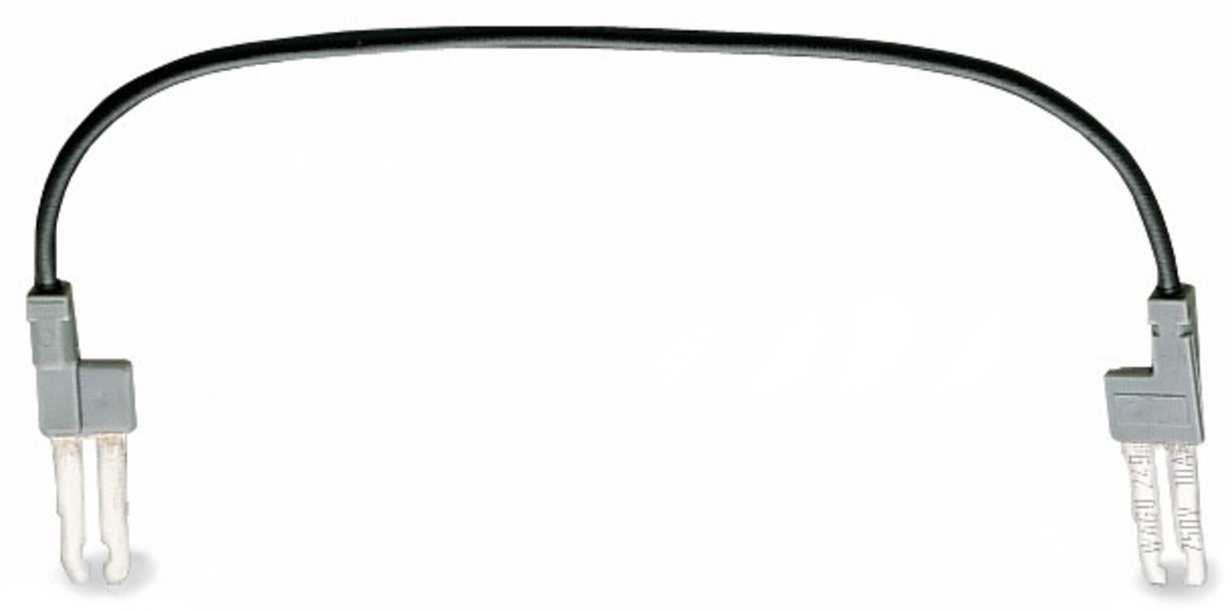 Eine einzelne, dünne, gerade schwarze Linie auf weißem Hintergrund.