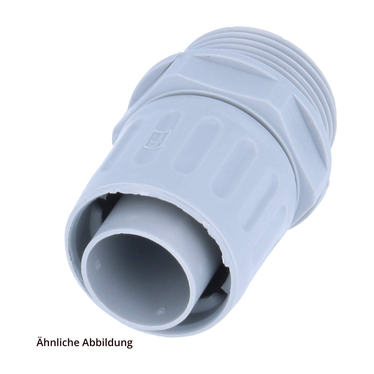 FLEXA LKI-M kl. Packung 10 Stk. Kunststoffverschraubung gerade Gewinde M32x1,5 für Schlauch-Außendurchmesser 27,0mm für