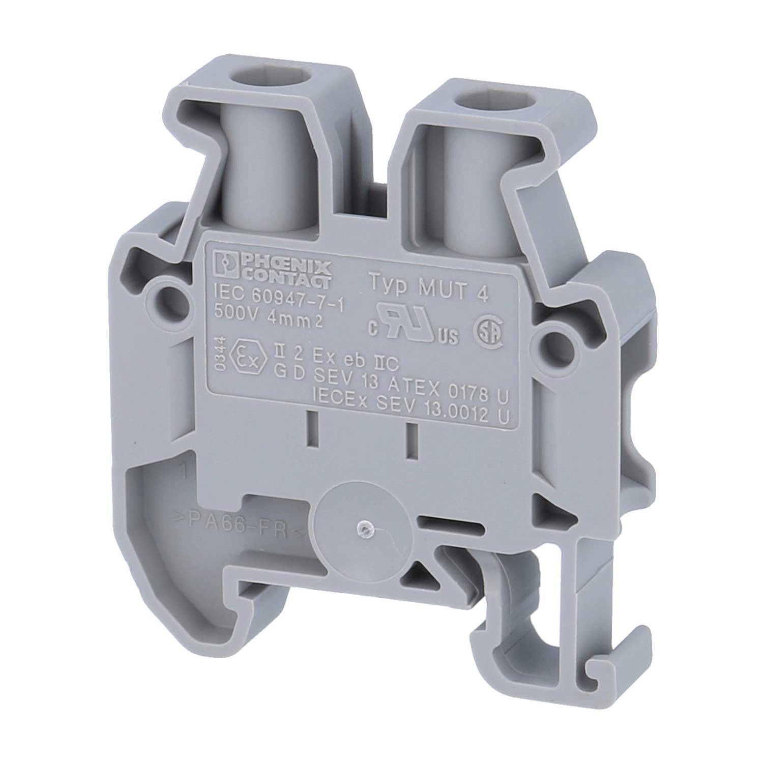 Phoenix Contact Mini-Durchgangsklemme MUT 4 Schraubanschluss Nennspannung 500V - 1 Stück