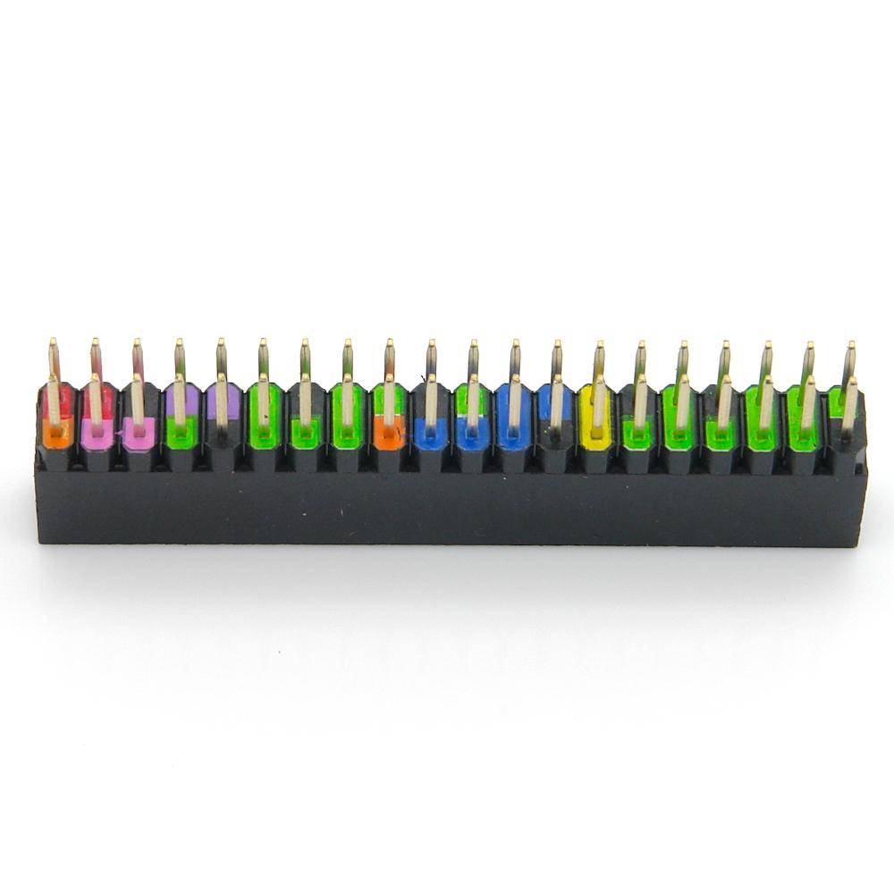 40 Pin GPIO Stacking Header für Raspberry Pi, farbig kodiert, 6,2mm
