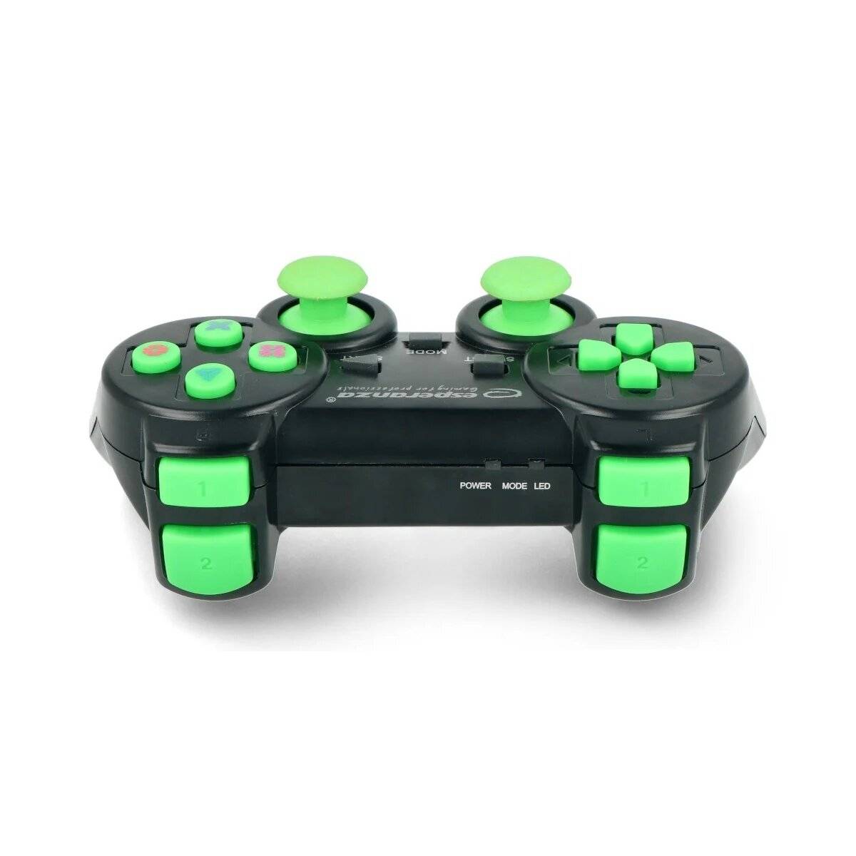 Gamepad Gladiator Esperanza Controller Gaming-Controller für Computer + PlayStation Schwarz-Grün