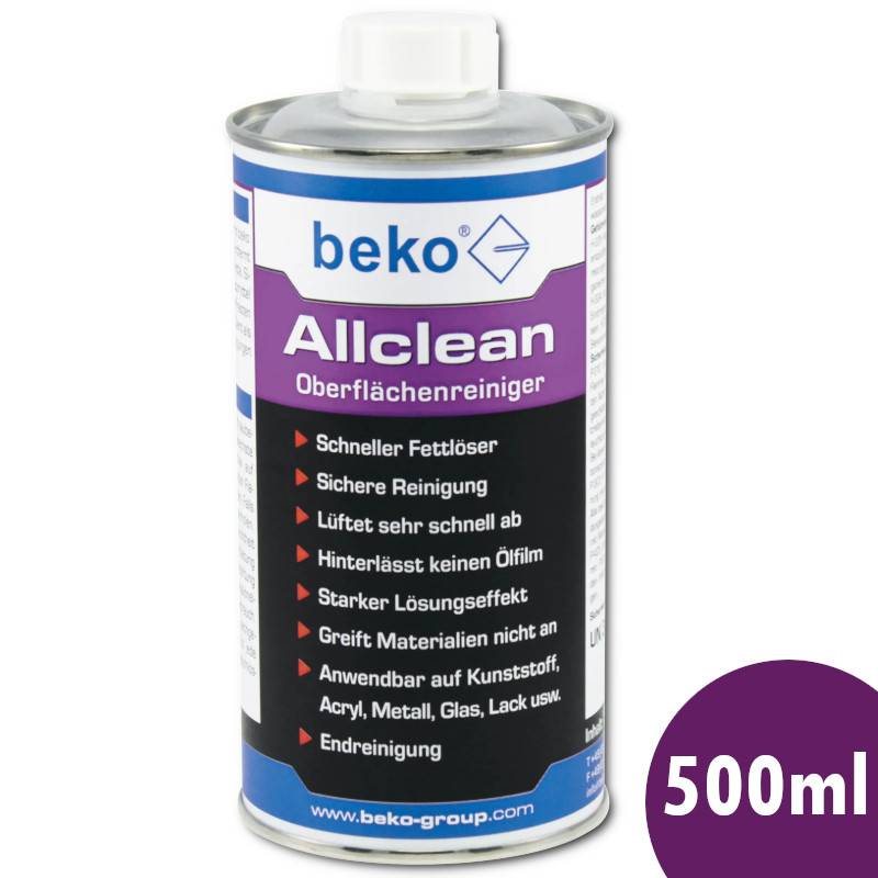 Beko Oberflächenreiniger Fettlöser Silikonentferner Allcon 500ml