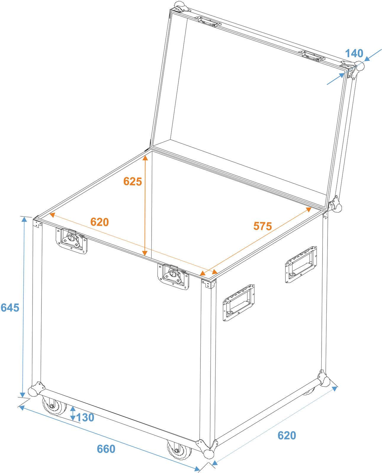 ROADINGER Universal-Tour-Case 60cm mit Rollen Profi