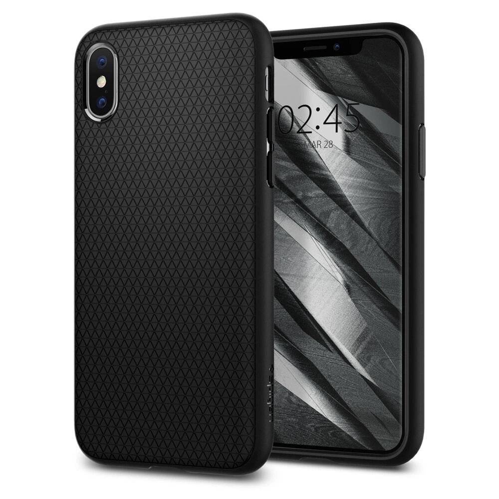 Spigen Liquid Air Hülle iPhone X / XS - Mattschwarz