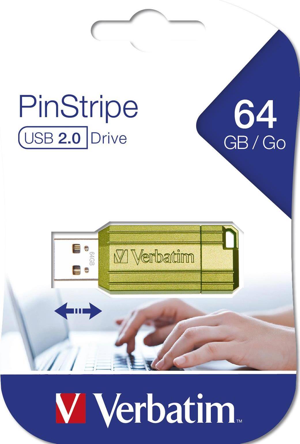 Verbatim Store n Go Pinstripe USB 2.0 Eucalyptus Green 64GB