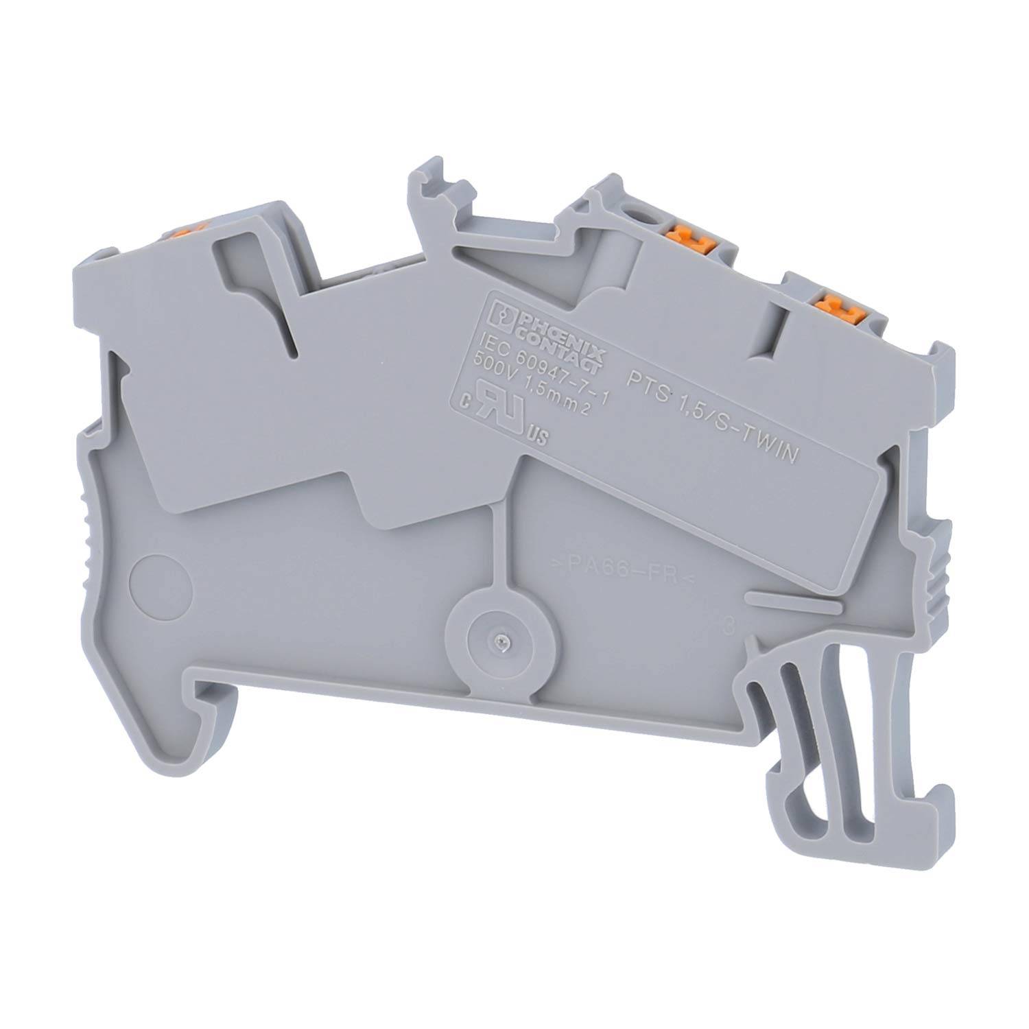 Phoenix Contact Durchgangsklemme PTS 1,5/S-TWIN Push-In-Anschluss Nennspannung 500V Kurzzeitstrom 0,18kA - 1 Stück