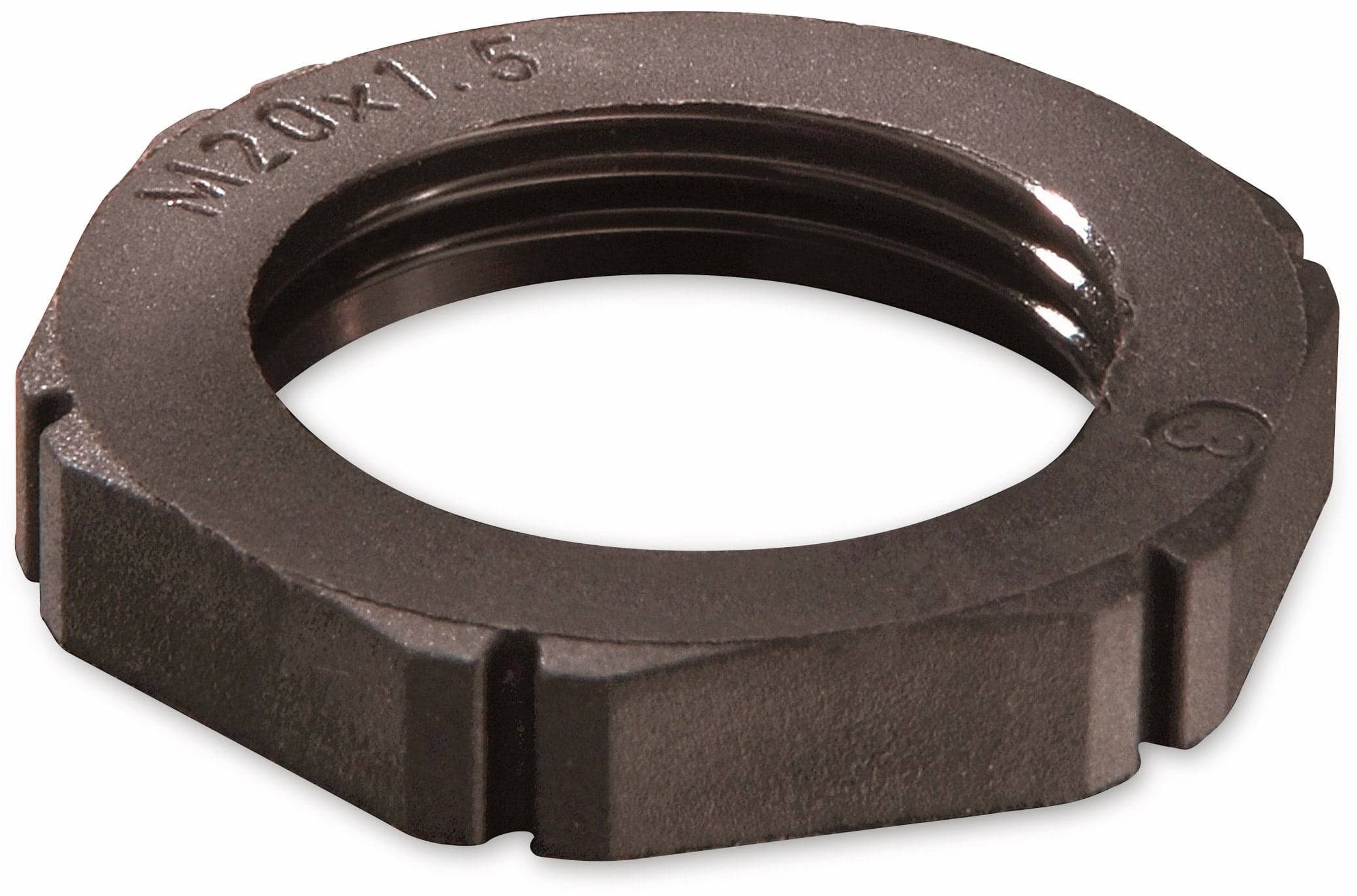 WISKA Gegenmutter, 10060684, PG 16, PG, Schwarz