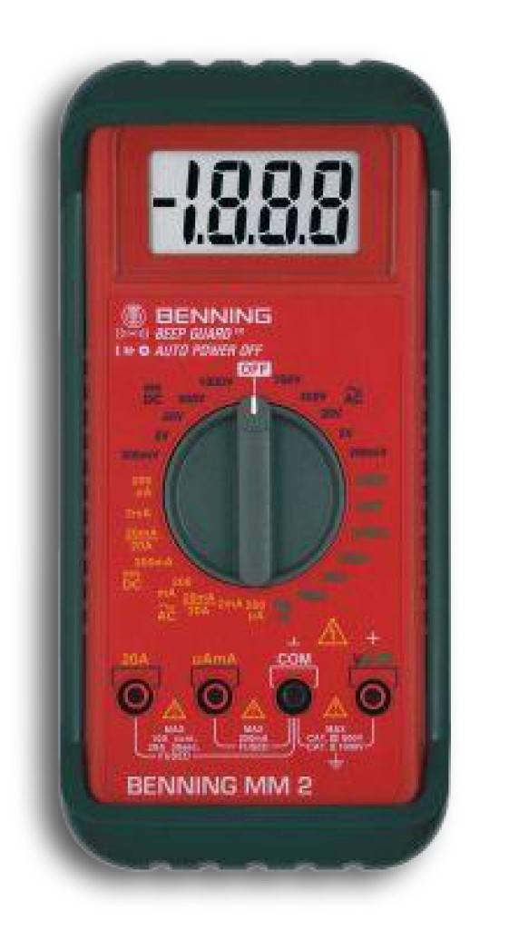 Digital-Multimeter MM 2Ausführung Gehäuse aus schlagfestem Kunststoff Lieferung inkl. Kompakt-Schutztasche Gummischutzrahmen doppelt iso