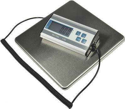 ChiliTec 22562 Paketwaage / Versandwaage "CT PW-120" 0,2-120kg, 27x27cm Edelstahl-Platte
