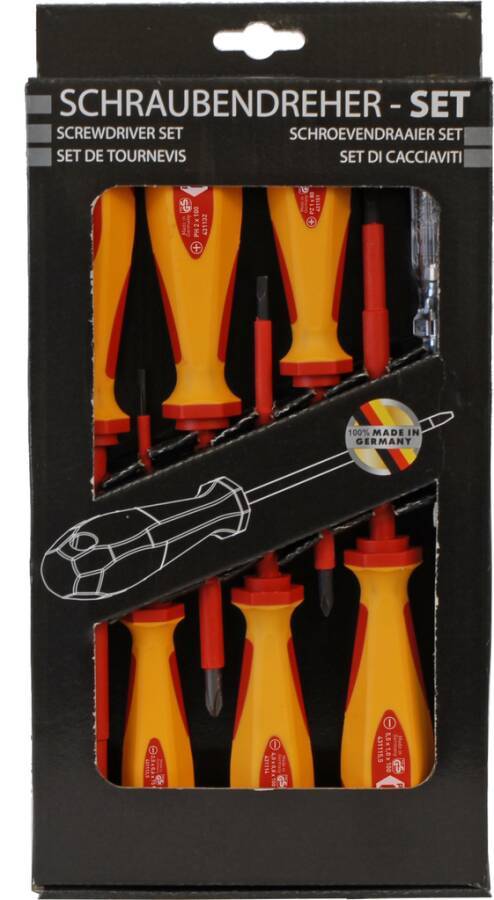 VDE-Schraubendrehersatz 43068 Ausführung Schlitz/PH Set 5-tlg. Inhalt Schlitz 2,5- 3,5 - 4 mm und Kreuzschlitz PH 1 -2