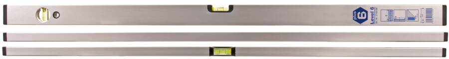 Alu-Wasserwaage Level 6 silberfarbig eloxiert 3710560 Länge 60 cm